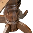 Pemberly Row 5-Piece Rubberwood Dining Set in Walnut with Faux Leather