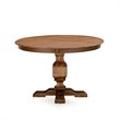 Pemberly Row 5-Piece Dining Set with Linen Upholstery in Antique Walnut