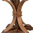 Pemberly Row 5-Piece Dining Set with Faux Leather Chairs in Walnut