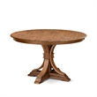 Pemberly Row 5-Piece Dining Set with Faux Leather Chairs in Walnut