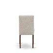 Pemberly Row 7-Piece Pedestal Dining Set with Linen Chairs in Walnut