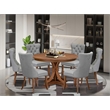 Pemberly Row 7-Piece Dining Set with Faux Leather Chairs in Walnut