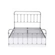 Pemberly Row Metal Full Platform Bed Frame with Headboard in Silver