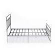 Pemberly Row Metal Full Platform Bed Frame with Headboard in Silver