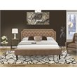 Pemberly Row 2-Piece King Bedroom Set with Wood Frame in Brown