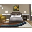 Pemberly Row 2-Piece Full Bedroom Set in Engineered Wood Brown Finish
