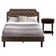 Pemberly Row 2-Piece Full Bedroom Set in Engineered Wood Brown Finish