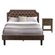 Pemberly Row 2-Piece Queen Bedroom Set in Engineered Wood Jacobean