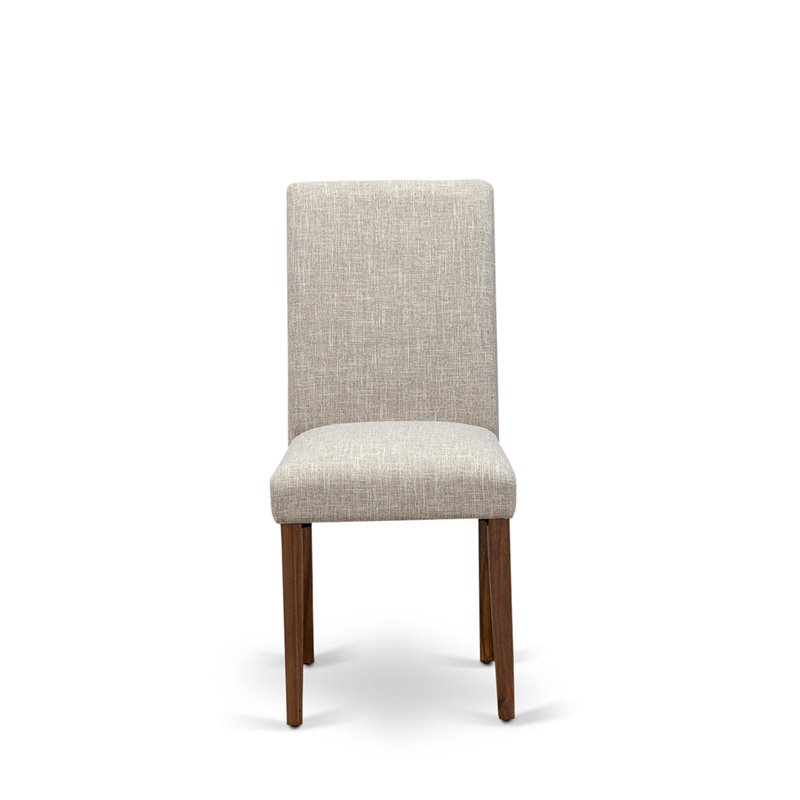 Pemberly Row 7-Piece Wooden Dining Set in Walnut and Doeskin Gray Finish