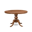 Pemberly Row 7-Piece Walnut Dining Set with Faux Leather Chairs