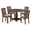 Pemberly Row 5-Piece Dining Set in Distressed Jacobean and Coffee Finish