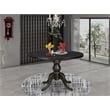 Pemberly Row Mid-Century Dining Table in Sand Blasted Black Finish
