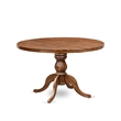 Pemberly Row Mid-Century Acacia Wood Dining Table in Walnut Finish