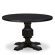 Pemberly Row Mid-Century Wood Dining Table in Sand Blasted Black
