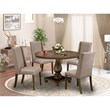 Pemberly Row 5-Piece Dining Set with Jacobean Wooden Table and Chairs