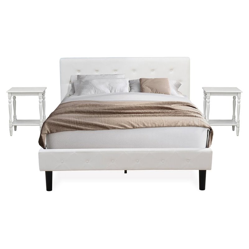 Pemberly Row 3-Piece Queen Bedroom Set with 2 Nightstands in Urban Gray