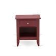 Pemberly Row 3-Piece Wood Queen Bedroom Set with Nightstands in Burgundy