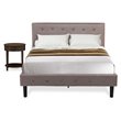 Pemberly Row 2-Piece Wood Full Bedroom Set in Taupe Brown and Jacobean