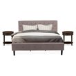 Pemberly Row 3-Piece Wood King Bedroom Set in Brown Taupe/Jacobean