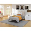 Pemberly Row Traditional Metal Twin Bed Frame with Slats in Black