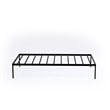 Pemberly Row Traditional Metal Twin Bed Frame with Slats in Black