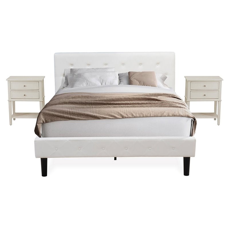 Pemberly Row 3-Piece Engineered Wood Queen Bedroom Set in White