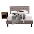 Pemberly Row 2-Piece Engineered Wood Queen Bedroom Set in Brown