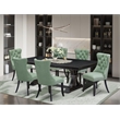 Pemberly Row 7-Piece Dining Set with Rectangular Table and Wood Chairs