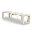 Pemberly Row Wooden Kitchen Table with Removable Leaf in Antique White
