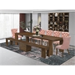 Pemberly Row 9-Piece Dining Set with Extendable Table in Walnut Finish