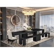 Pemberly Row 5-Piece Dining Room Table Set in Black Wood Finish