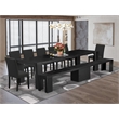 Pemberly Row 9-Piece Dining Room Table Set in Wire Brushed Black