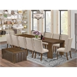 Pemberly Row 14-Piece Dining Set with 12 Chairs in Antique Walnut
