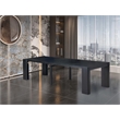Pemberly Row Extendable Dining Table in Wirebrushed Black Wood Finish