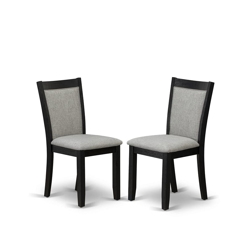 Pemberly Row 6-Piece Extendable Dining Set in Black Acacia Wood Finish