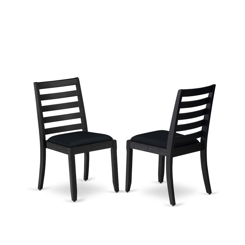 Pemberly Row 13-Piece Wood Dining Set in Black Finish with Stackable Chairs