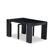 Pemberly Row 2-Piece Kitchen Set with Extendable Table and Bench in Black