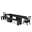 Pemberly Row 5-Piece Extendable Wood Dining Set in Black Finish