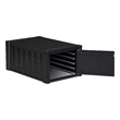 Pemberly Row Expandable Coffee Table in Wire Brushed Black Finish