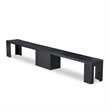 Pemberly Row 2-Piece Acacia Kitchen Table Set in Wire-Brushed Black