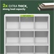 Pemberly Row 9-Cube Thick Frame Closet Organizer in White Engineered Wood