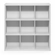 Pemberly Row 9-Cube Thick Frame Closet Organizer in White Engineered Wood
