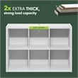 Pemberly Row 6-Cube Thick Frame Closet Organizer in White Engineered Wood