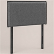 Pemberly Row Twin Upholstered Polyester Fabric Headboard in Gray