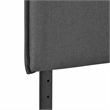 Pemberly Row Twin Upholstered Polyester Fabric Headboard in Gray