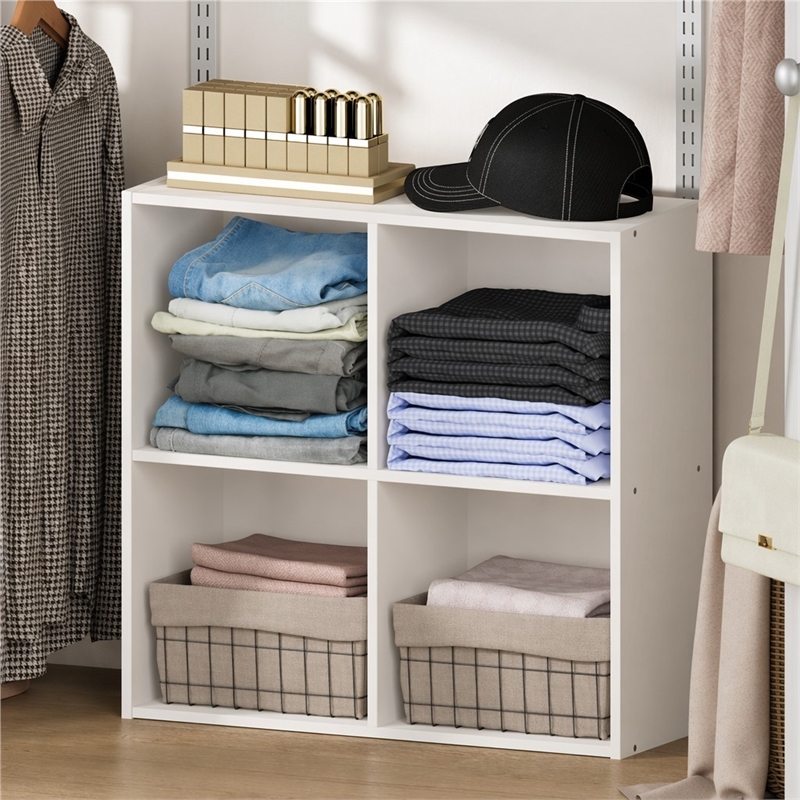 Pemberly Row REED 4-Cube Closet Organizer in White