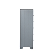 Pemberly Row 5-Drawer Wood Bedroom Chest in Silver Finish with Mirror Accents