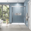 Pemberly Row Stainless Steel Corner Shower Kit measuring 32