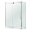 Pemberly Row Stainless Steel Corner Shower Kit measuring 32