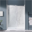 Pemberly Row Satin Nickel Alcove Shower Kit measuring 32